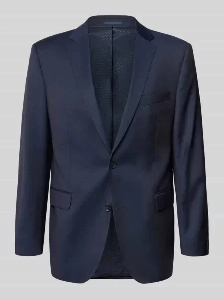 Marynarka na 2 o kroju slim fit z żywej wełny model Tobias' Carl Gross granatowa