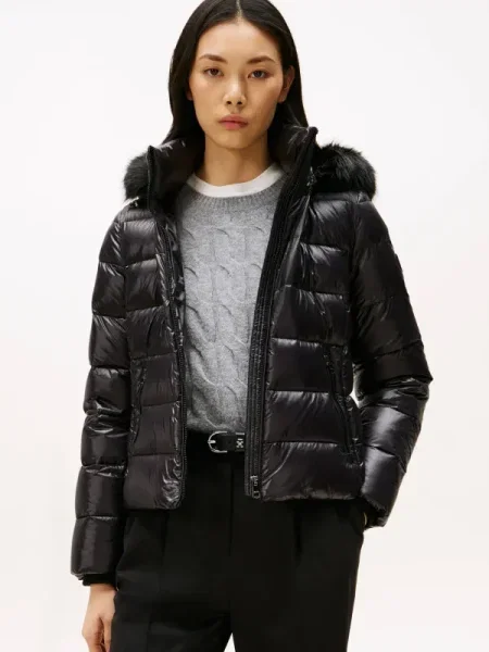 Tommy Hilfiger Geacă din puf negru