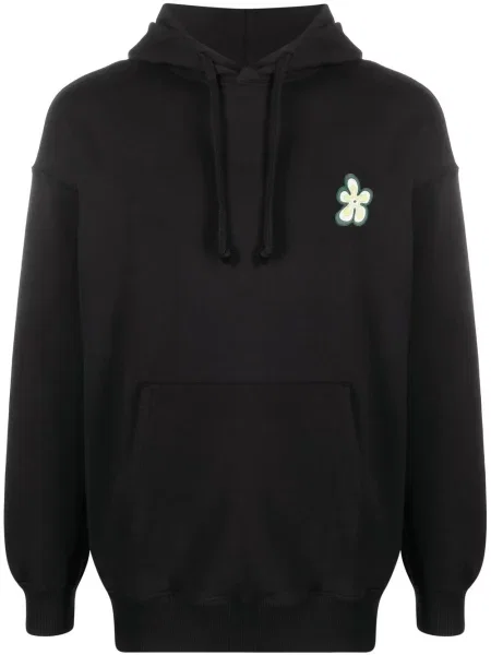 Hanorac cu glugă Camper cu model floral cu imagine negru