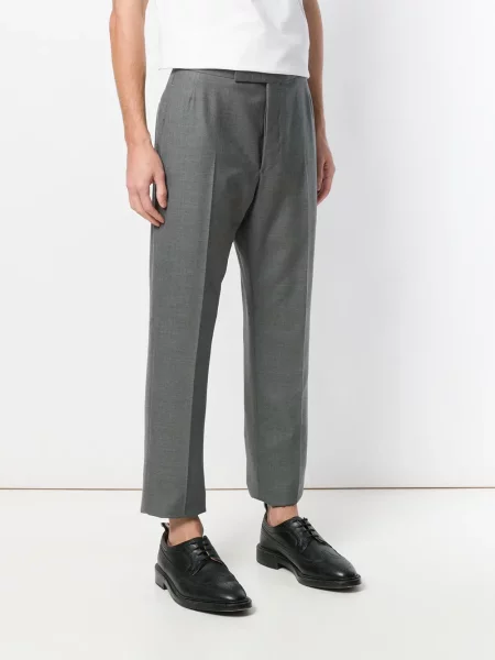 Zkrácené kalhoty Thom Browne šedé