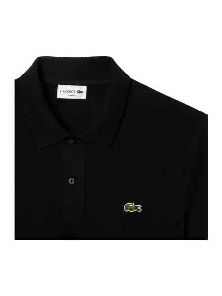Koszulka polo o kroju slim fit z czystej bawełny Lacoste czarna