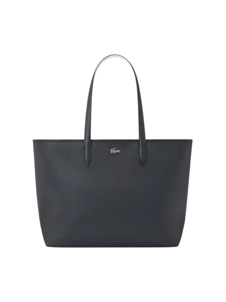 Shopperka Lacoste skórzana czarna