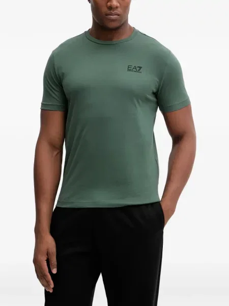 Scurt tricou Ea7 Emporio Armani cu imagine verde