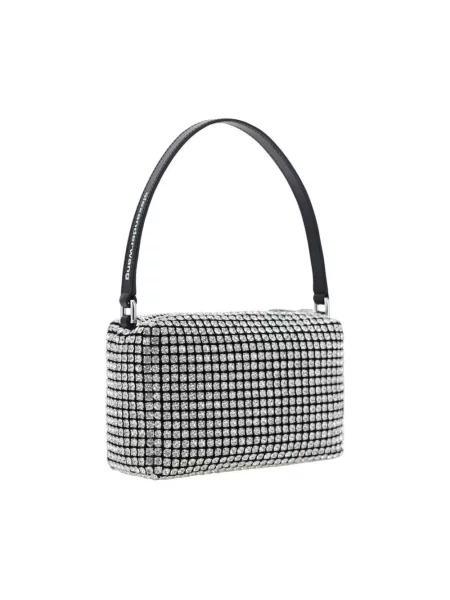 Torebka Alexander Wang skórzana z siateczki szara