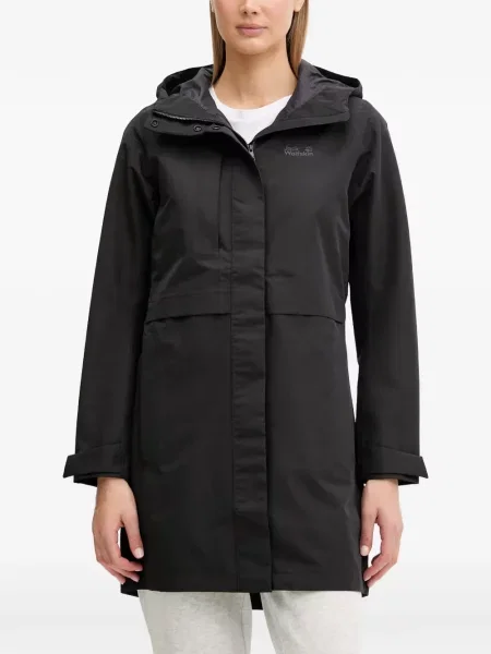 Palton Jack Wolfskin cu glugă cu imagine negru