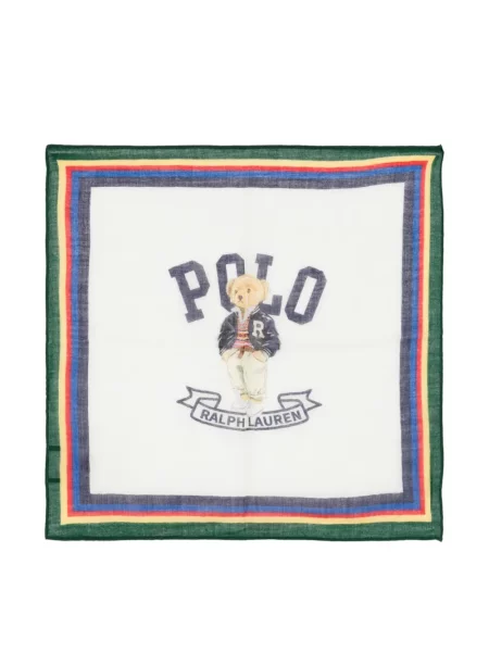Siuvinėtas iš natūralios odos marškinėliai Polo Ralph Lauren apkarpytas žalia