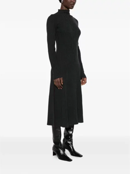 Rochie midi Bompard tricotate gri