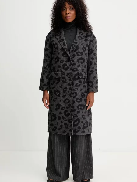 Silvian Heach płaszcz z wełną JUAN szary