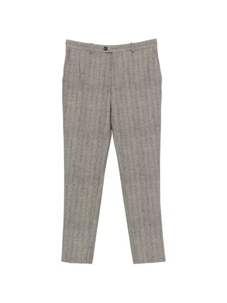 Pantaloni Circolo 1901 cu model herringbone gri