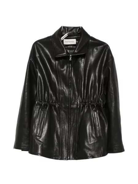 Geanta de piele Nour Hammour cu cordon negru