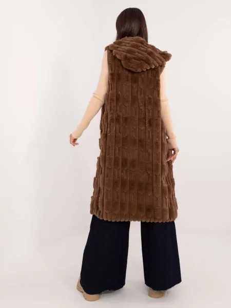 Vestă Fashionhunters maro