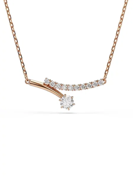 Swarovski lănțișor pentru femei placat cu aur zirconiu cubic MATRIX