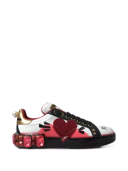 Sneakerși Dolce & Gabbana Portofino din piele alb