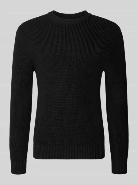 Sweter dzianinowy z czystej bawełny o kroju regular fit Mcneal czarny