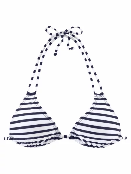 VENICE BEACH Sutien costum de baie / negru / albastru alb