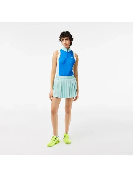 Lacoste Spódnica Z Nadrukiem Flare Fit zielona