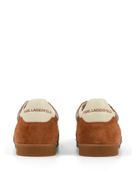 Sneakerși Karl Lagerfeld cu șireturi din dantelă maro