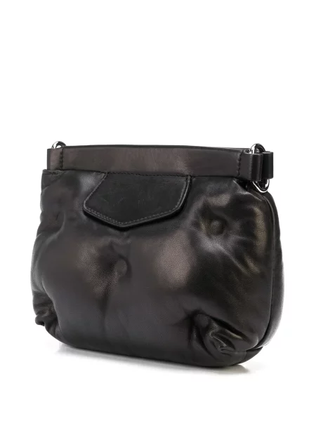 Kožená kožená taška Maison Margiela černá