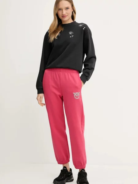 Спортивні штани Pinko з аплікацією червоний