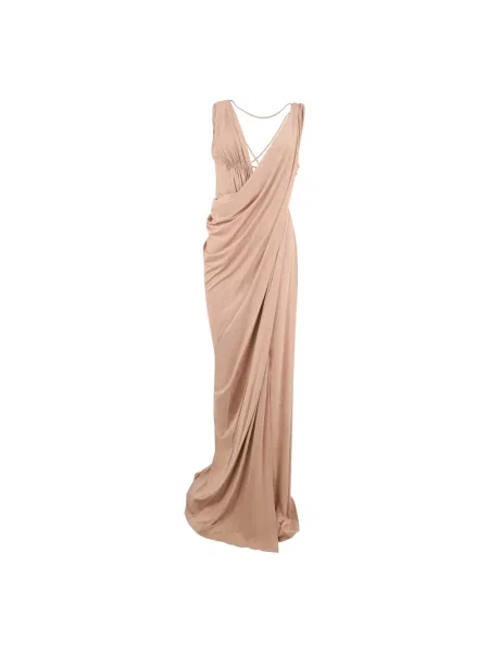 Sukienka maxi Alberta Ferretti różowa