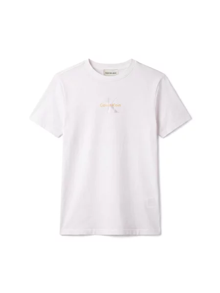 Calvin Klein Jeans Marškinėliai Classic oranžinė / sidabrinė balta
