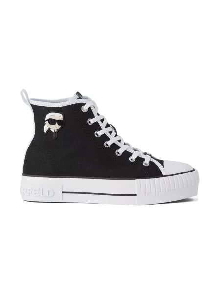 Sneakersy Karl Lagerfeld koronkowe czarne