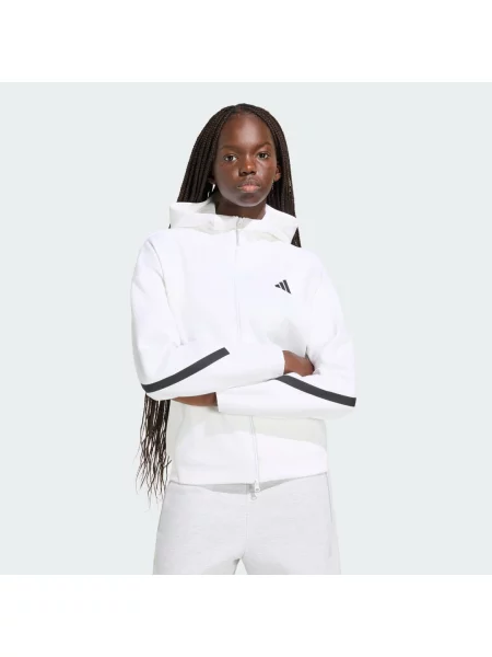 MIKINA S KAPUCÍ ADIDAS Z.N.E. FULL bílá