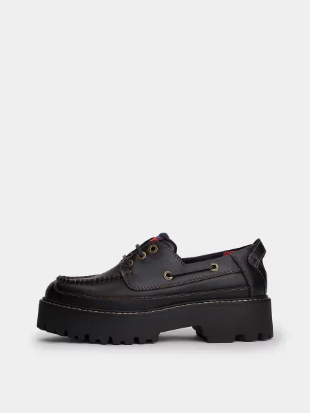 Кожаные туфли Tommy Hilfiger черные