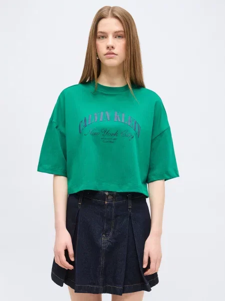 Calvin Klein Jeans Tričko HERITAGE' zelená