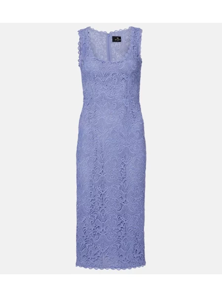 Sukienka midi Etro do kolan garniturowa fioletowa