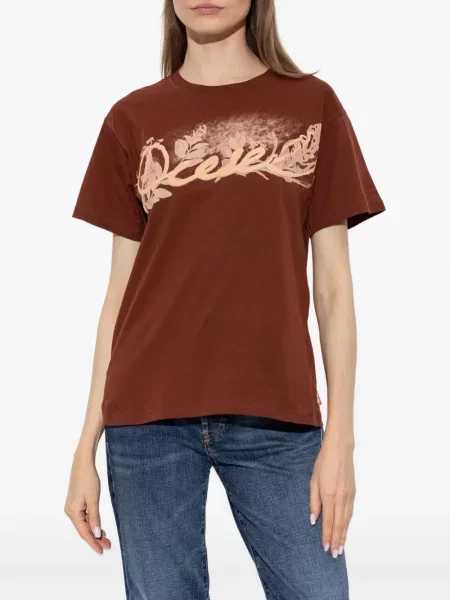 Tricou Diesel cu imagine maro