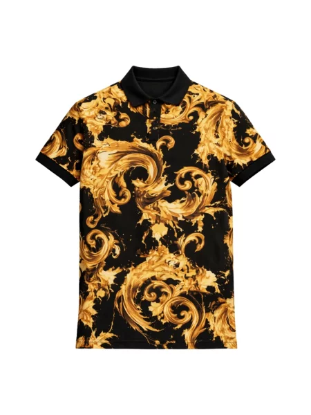 Koszulka polo Versace Jeans Couture czarna