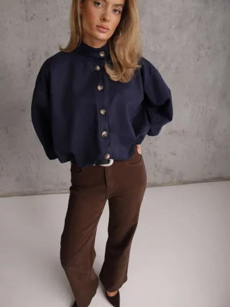 Blugi din cu croială drept Standard Waist Etelvina maro