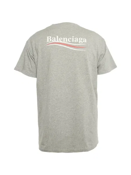 Tričko Balenciaga Pre-owned jersey s autogramem šedé