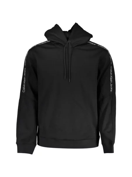 Hanorac cu glugă Calvin Klein Jeans cu autograf negru