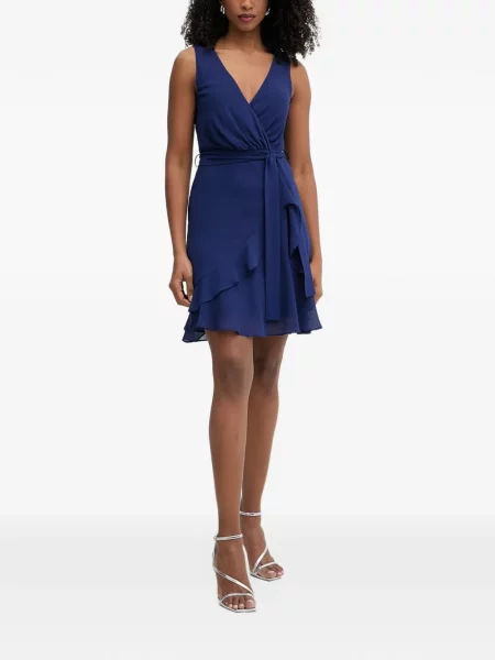 Rochie mini Morgan cu volane plic albastru
