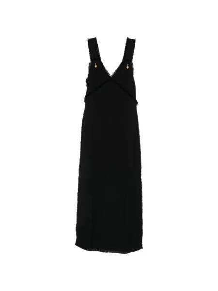 Rochie midi Toteme cu decolteu în V negru