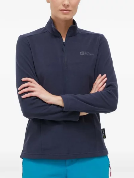 Φούτερ με φερμουάρ Jack Wolfskin μπλε