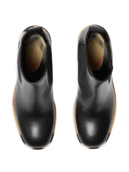 Botine Burberry în carouri negru