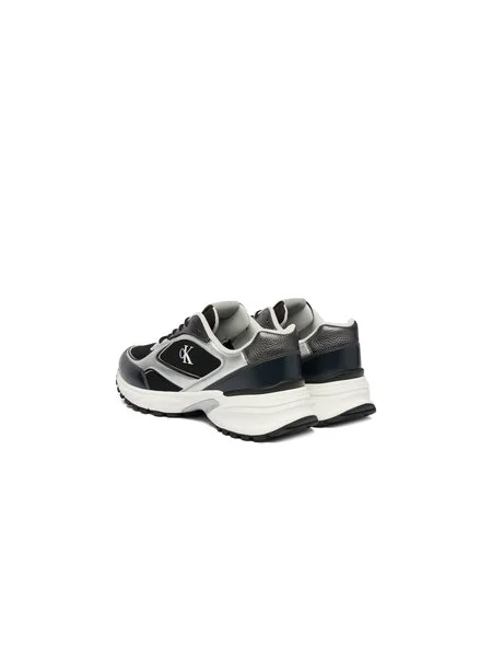 Calvin Klein Sneakersy Hike Runner Laceup Mesh Mix Met čierna