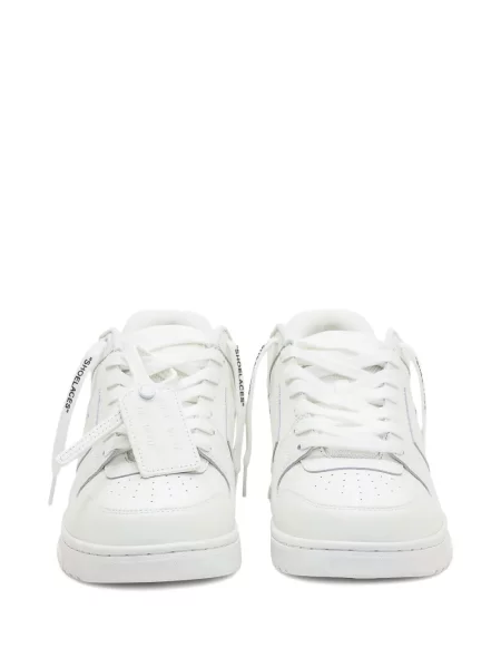 Sneakerși Off-white din piele alb