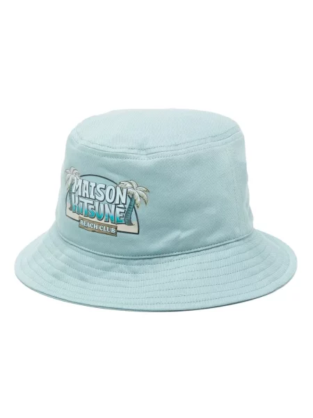 Pălărie Maison Kitsune cu imagine albastru