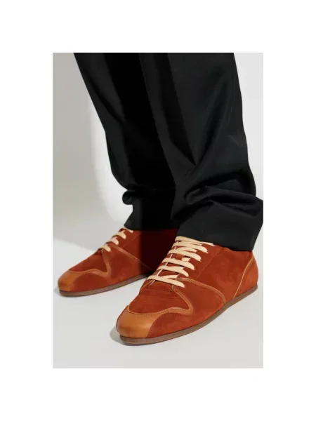 Sneakersy Moschino zamszowe brązowe