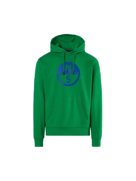 Bluza z kapturem North Sails z kapturem z logo zielona