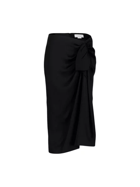 Spódnica midi Stella Mccartney do kolan czarna