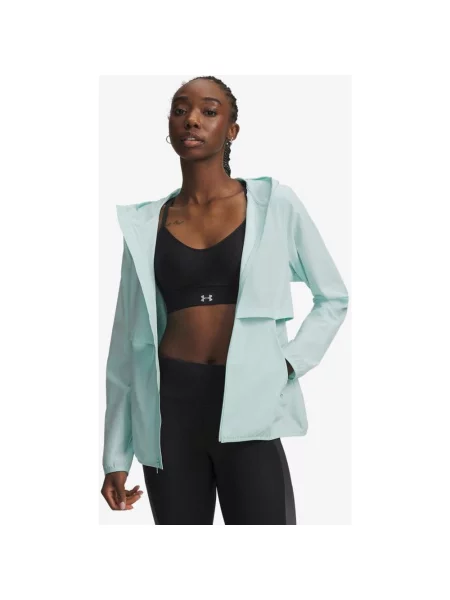 Kurtka cienka z kapturem Under Armour Velociti Storm pastelowa XS niebieska