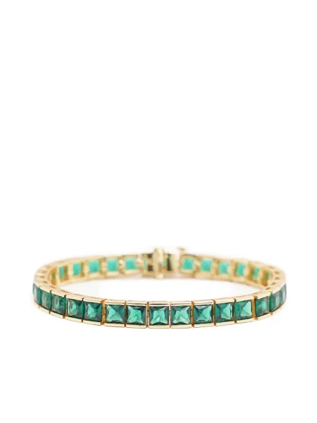 Тенис гривна Izabel Display с цирконий зелено