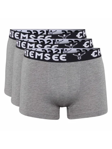 CHIEMSEE Boxeralsók szürke melír / fekete fehér