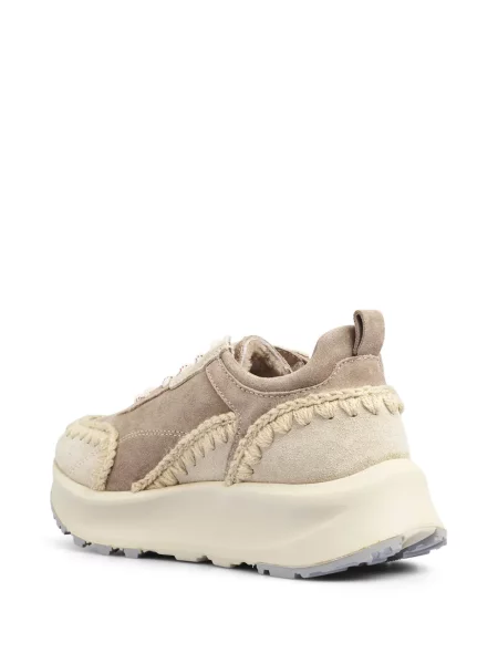Sneakerși Mou din piele de căprioară maro