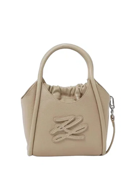 Geanta crossbody Karl Lagerfeld cu autograf bej